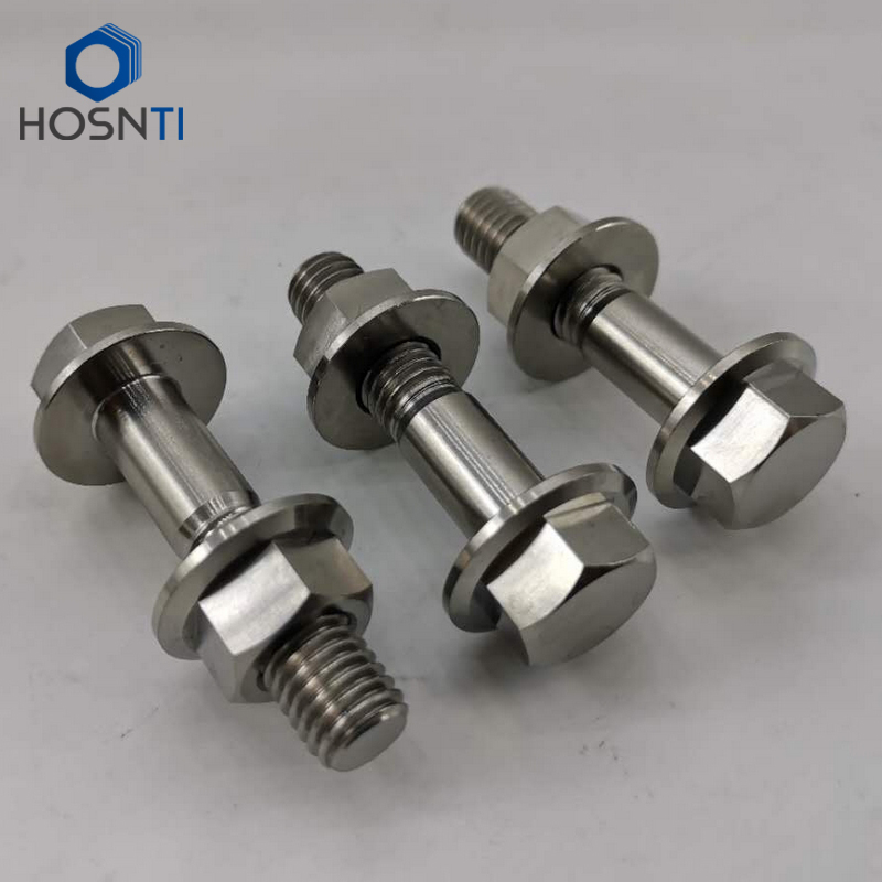 DIN Titanium Flange Bolts And Nuts M10 Baoji HOSN Titanium Co Ltd