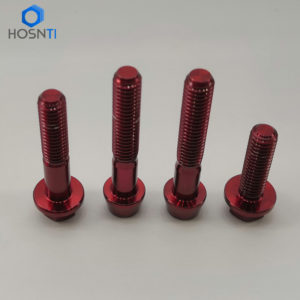 titanium bolt with red color