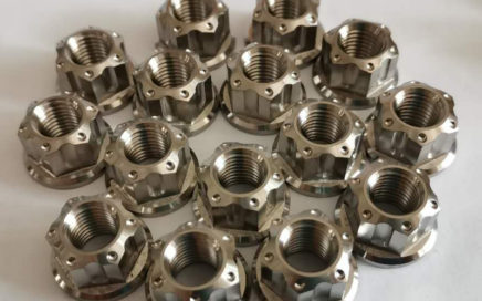 customized titanium flange nut for motorcycle rear axle