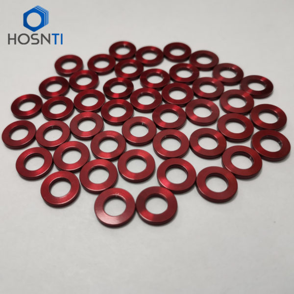 red titanium flat washers