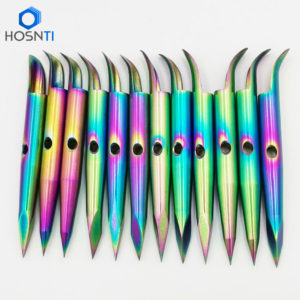 PVD rainbow titanium slip tips