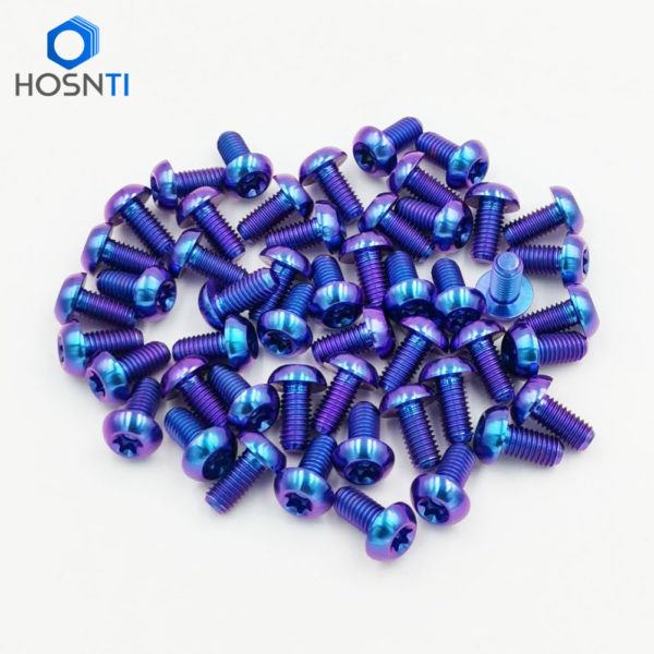 BLUE PURPLE TORX TITANIUM BOLTS m5x10