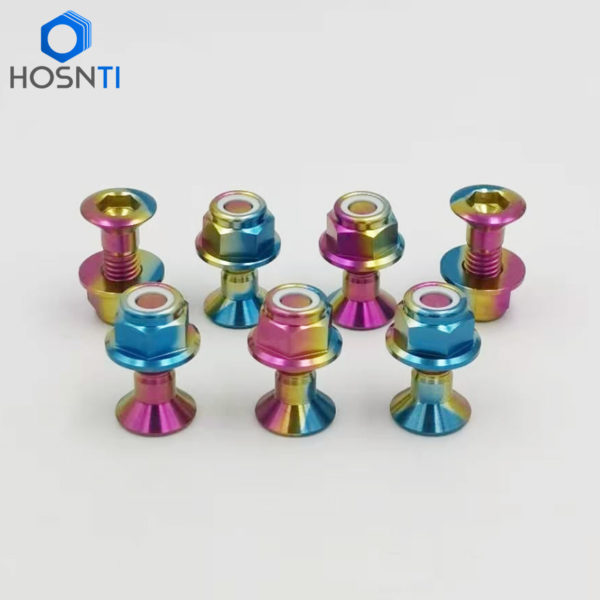 Rainbow Titanium Sprocket Bolts and Nuts