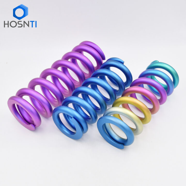 Anodized Titanium Coil Spring For Downhill Racing Baoji Hosn Titanium