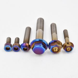 Burnt Titanium colored titanium bolts